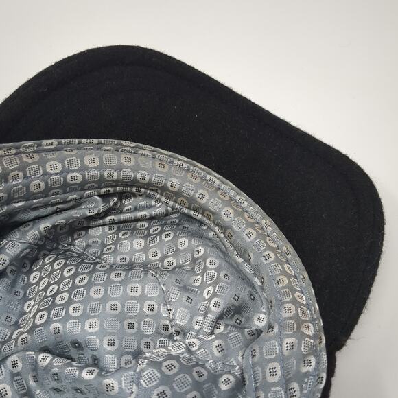 Scala Pronto Cadet Army Cap Black One Size Stretchable Wool Blend Blank - Picture 8 of 9